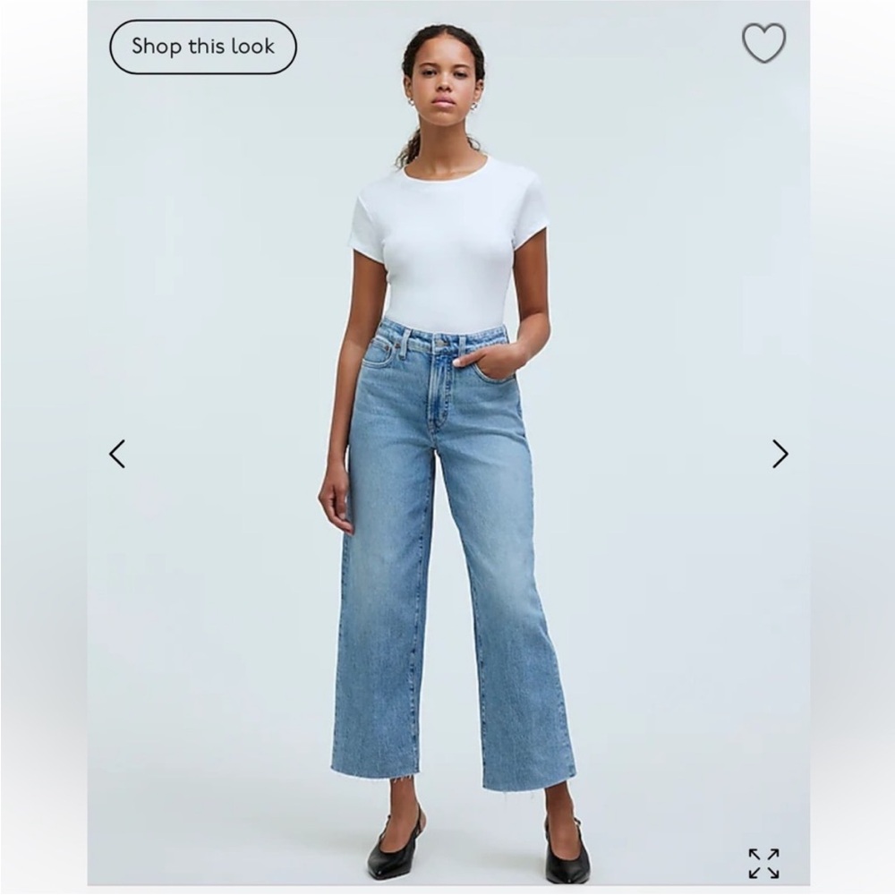 Madewell The Curvy Perfect Vintage Wide-Leg Crop Jean 26P